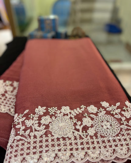 Designer crepe tissue saree