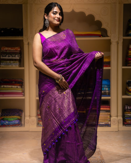 Pure matka saree with golden gini