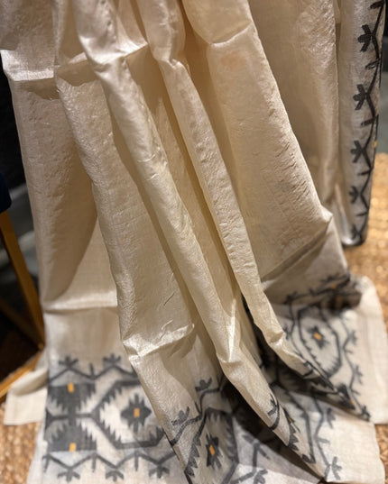 Pure tussar jamdani saree