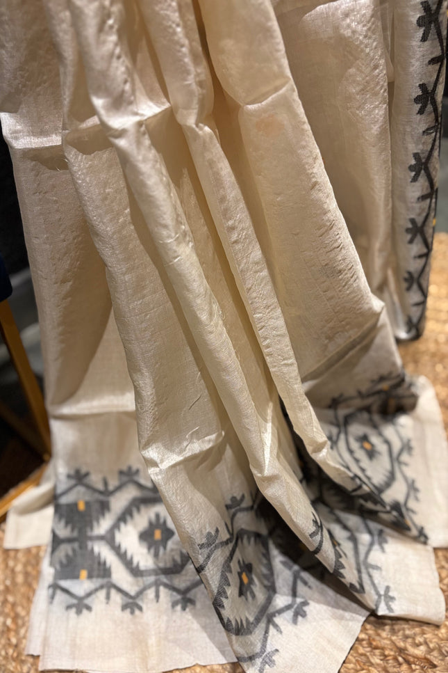 Pure tussar jamdani saree