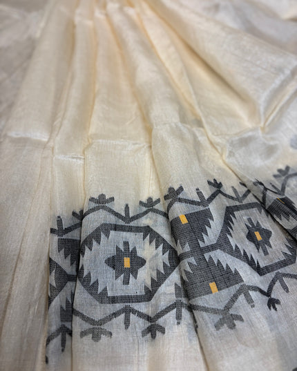 Pure tussar jamdani saree