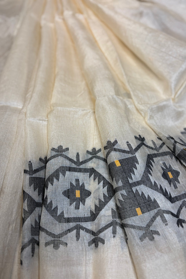 Pure tussar jamdani saree