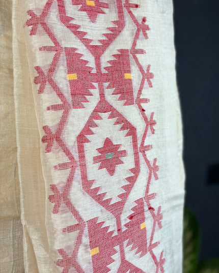 Tussar jamdani saree