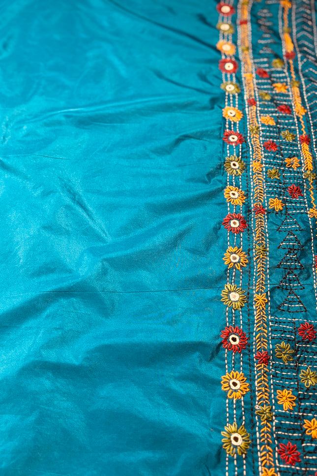 Silk blue lambani saree