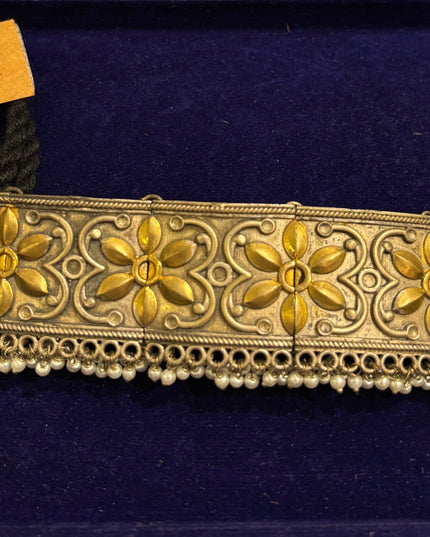 Dual toned silver replica choker