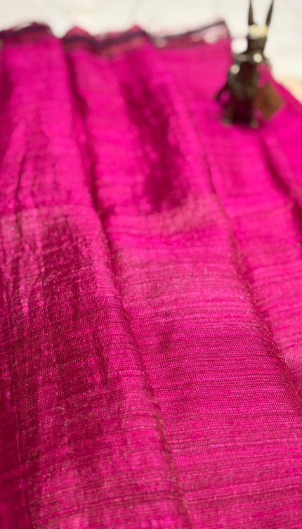 Fuchsia Pink Pure Resham Sequence Saree