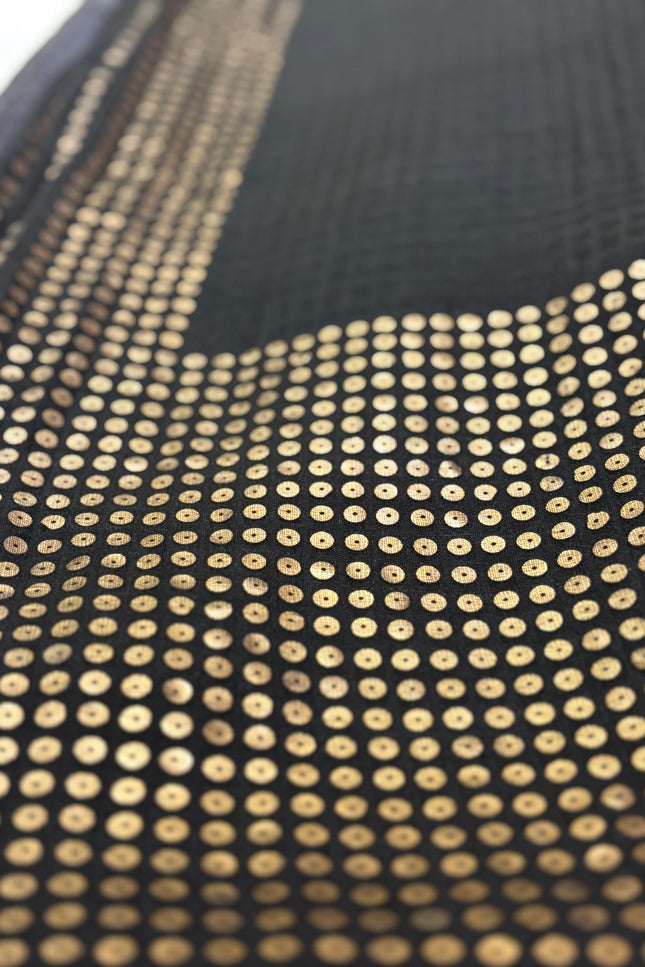 Timeless Elegance of Black Pure Resham Silk Saree – A Classic from Kopai Boutique