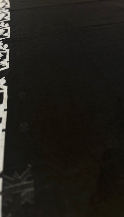 Bengal Handloom_ Black Cotton Korat Jamdani