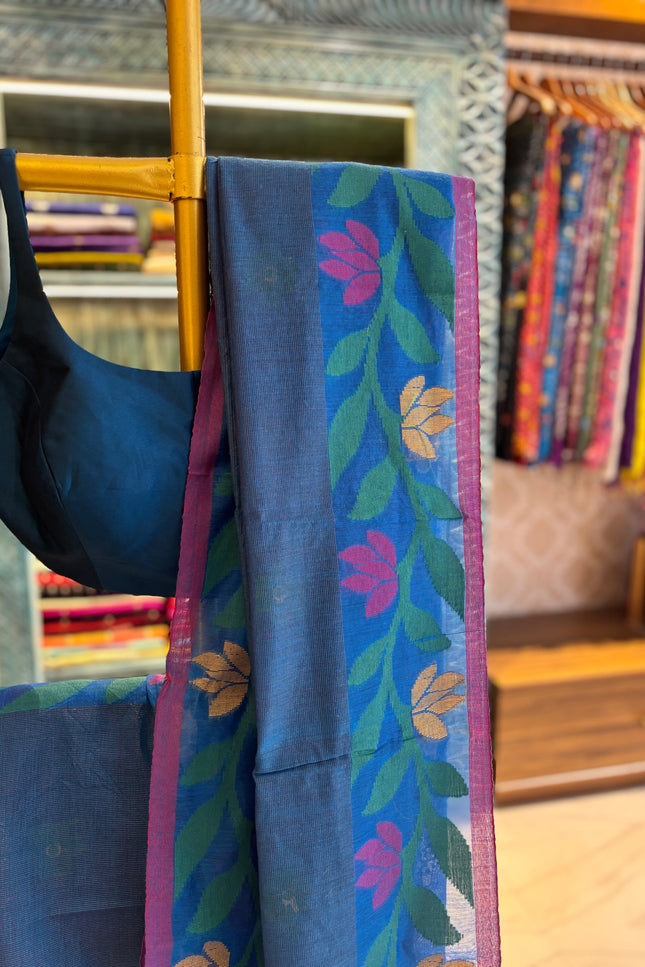 Bengal Handloom _ Blue. Cotton Tissue