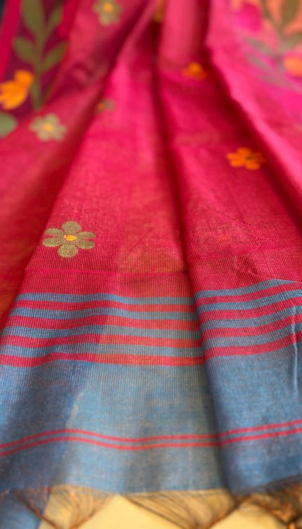 Bengal Handloom _ Blue. Cotton Tissue