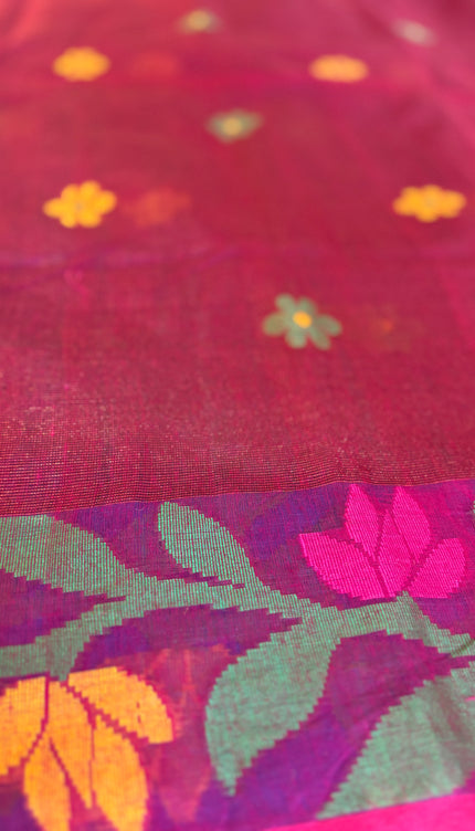 Bengal Handloom _ Blue. Cotton Tissue